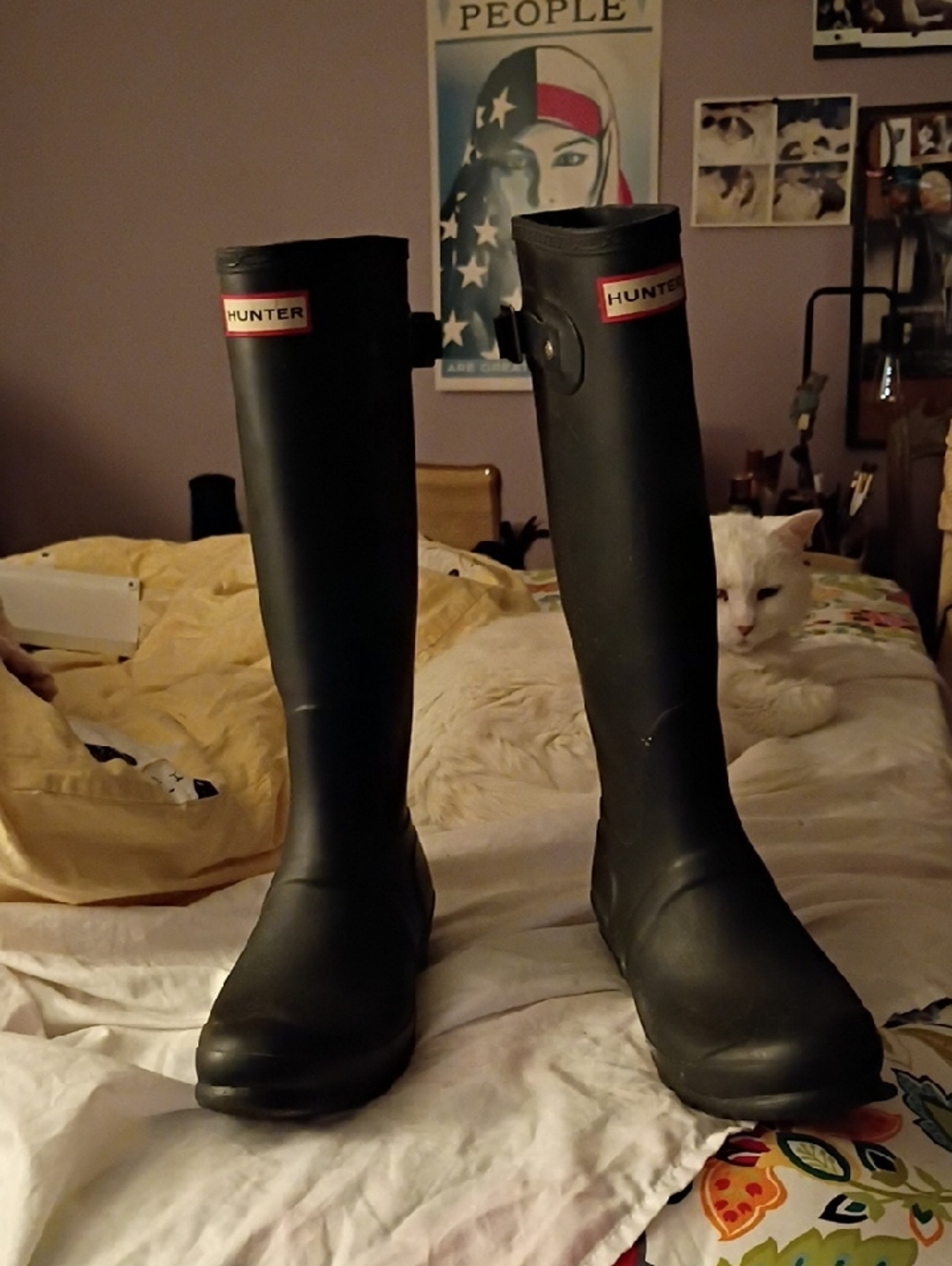 Hunter Navy Blue Tall Rain Boots
